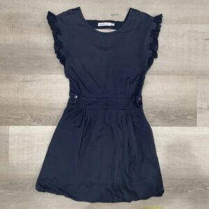 See By Chloe Blue Sleeveless Sundress with Flutter Sleeves